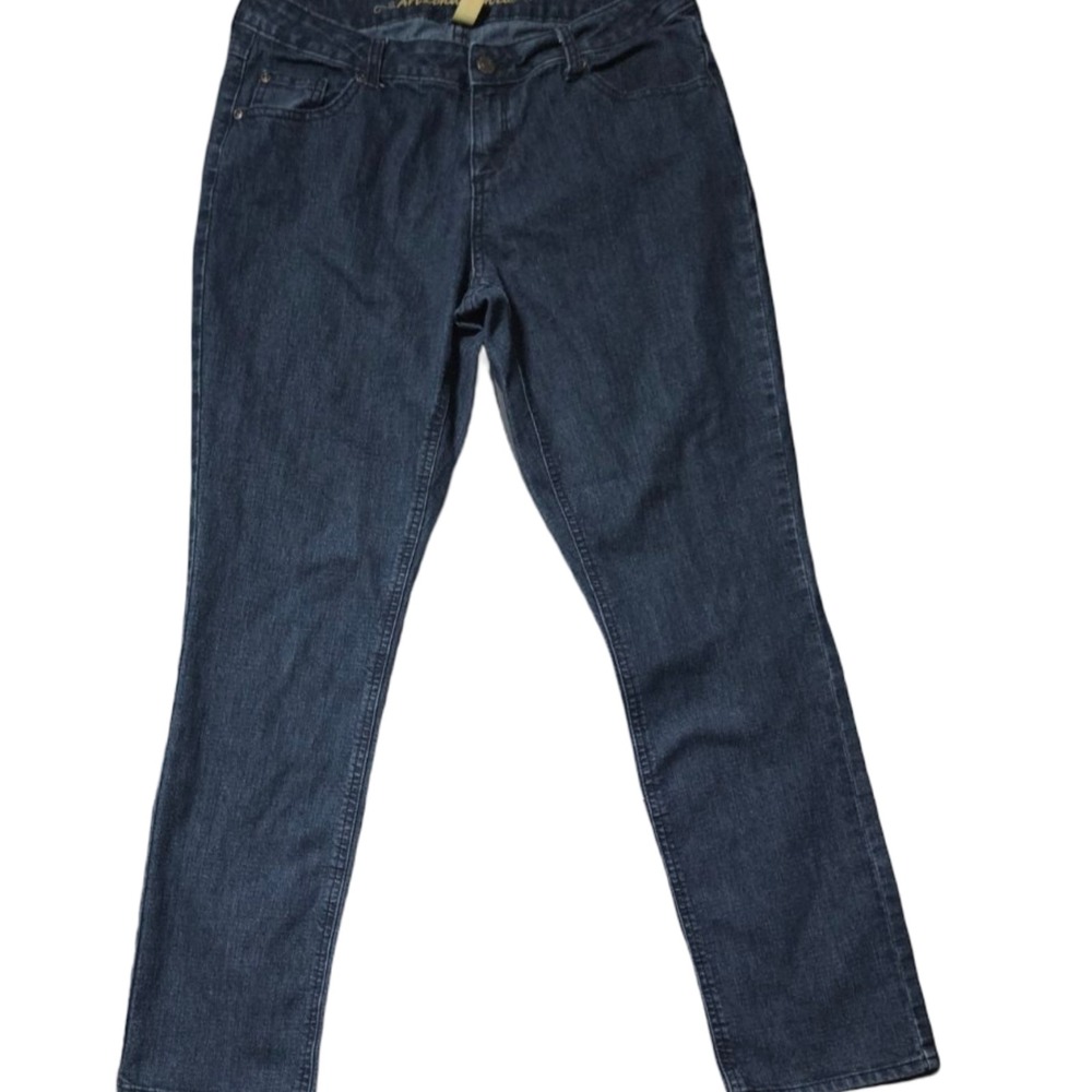 Arizona Jean Co Women's Plus Size 16.5 Dark Wash Straight Leg Jeans‎ Stretch 29"